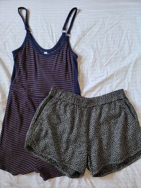 RVCA Striped Romer & Black Geometric Shorts BUNDLE